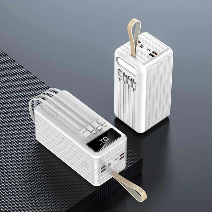 80,000mAh High-Capacity Power Bank with LED Light  Ultra-Long-Lasting Portable Charger