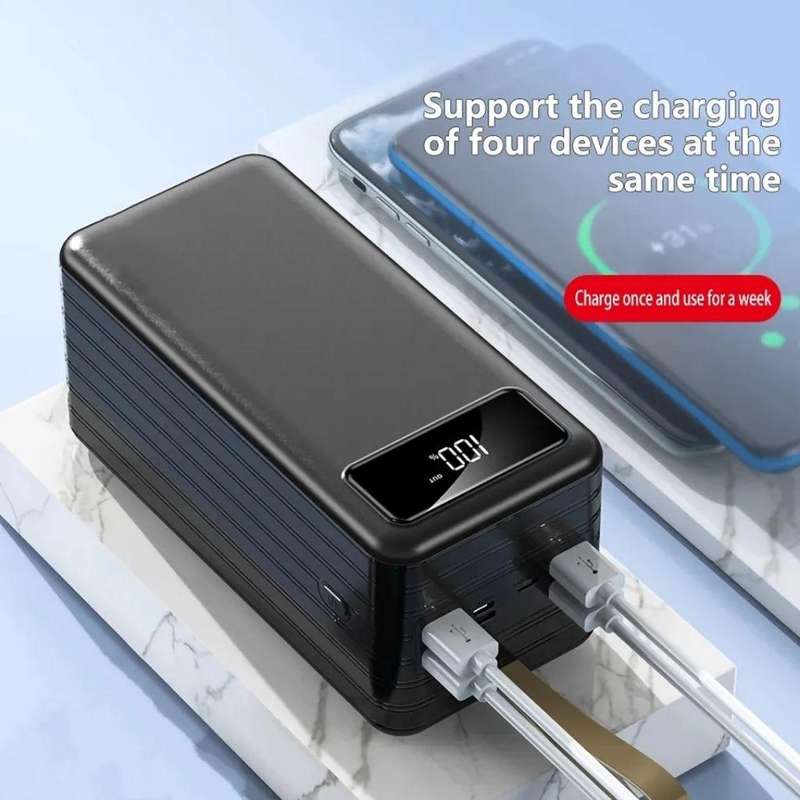 Power Bank 60000 mAh High Capacity Battery 4 Output USB fast charging
