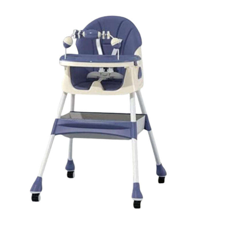 4-in-1 Adjustable Baby High Chair with Removable Double Snack Tray  Convertible Infant Feeding Seat