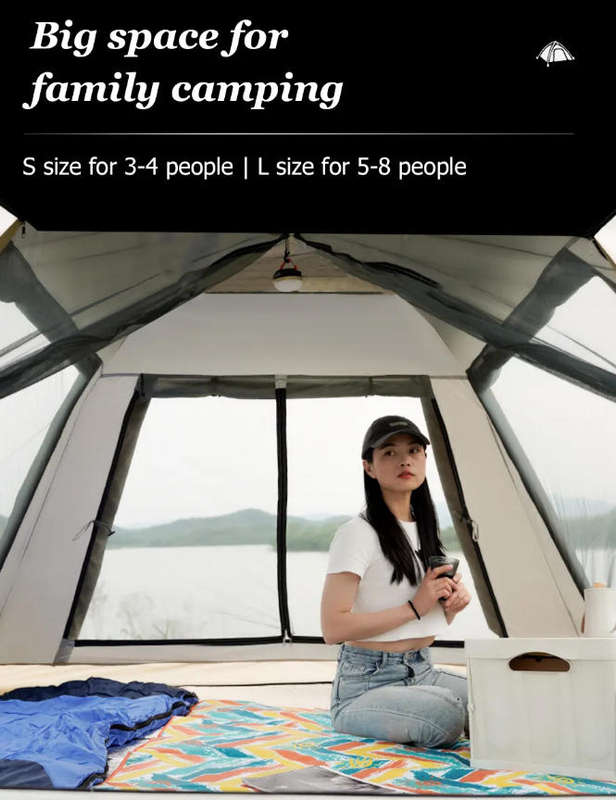 210 X 210CM Pop Up Family Outdoor Camping Dome Tent