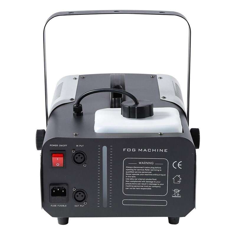 1500W Portable LED Stage Fog Smoke Machine  8-LED RGB Lights with Remote Control & Wired Controller