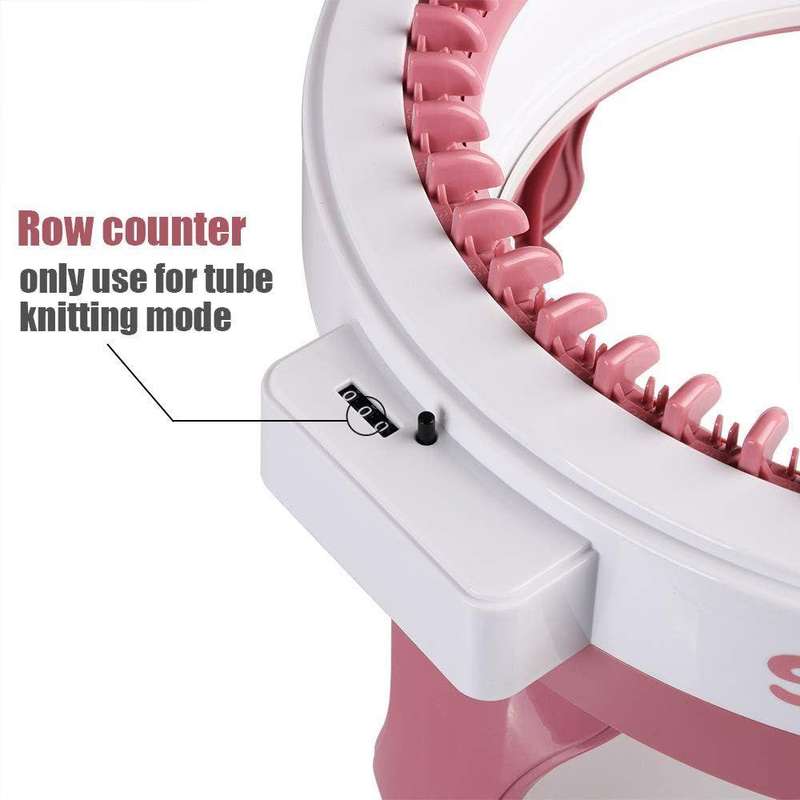48-Needle Rotary Knitting Machine Kit  Hand-Cranked Circular Loom for DIY Scarves, Hats, and Socks