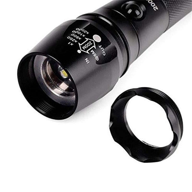 BL-Q7-P50 Rechargeable Portable LED Flashlight Torch - High-Power P50 LED, Zoom Function & USB Charg