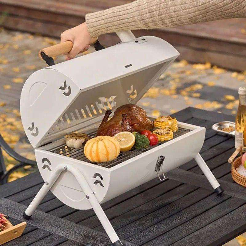 Portable Outdoor Mini BBQ Grill  Camping Barbecue Charcoal Stove for Picnics & Braais