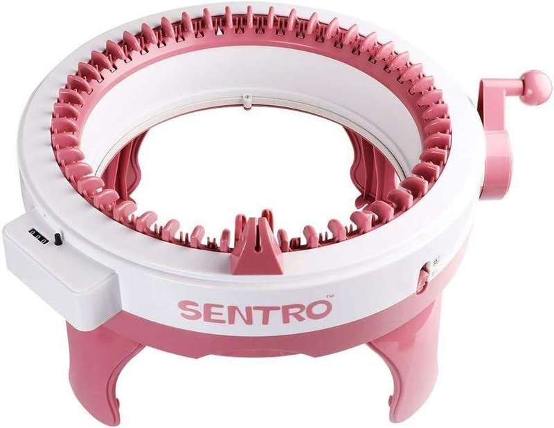48-Needle Rotary Knitting Machine Kit  Hand-Cranked Circular Loom for DIY Scarves, Hats, and Socks