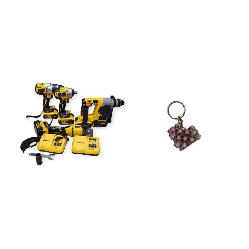JG20375156 5-Piece DIY Essential Tool Kit - Electric Drill, Hand Saw, Angle Grinder, Claw Hammer & B