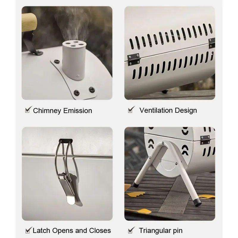 Portable Outdoor Mini BBQ Grill  Camping Barbecue Charcoal Stove for Picnics & Braais