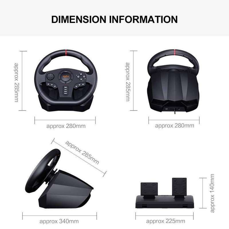 PXN V900 Gaming Racing Wheel  Force Feedback Steering Wheel for PC, PS3, PS4, Xbox One, Xbox Series
