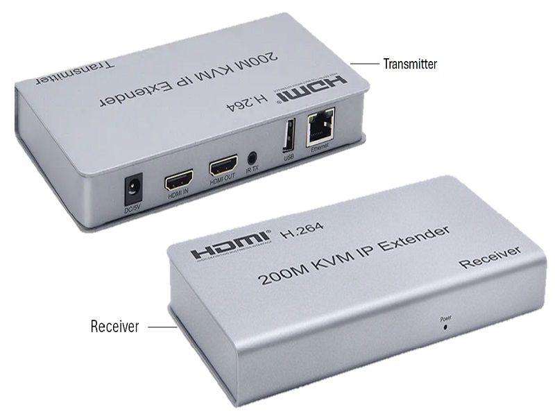 HDMI KVM IP Extender  200m Full HD 1080p Over Ethernet with USB & IR Support