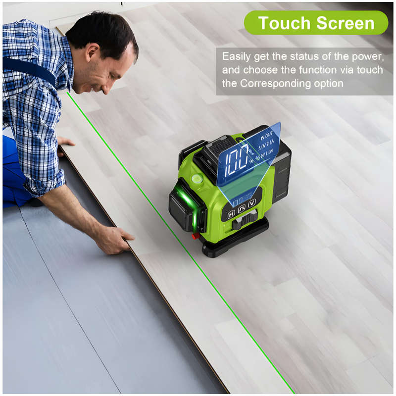 4D Laser Level 360° Green Line Self-Leveling Laser Tool  Horizontal & Vertical Precision