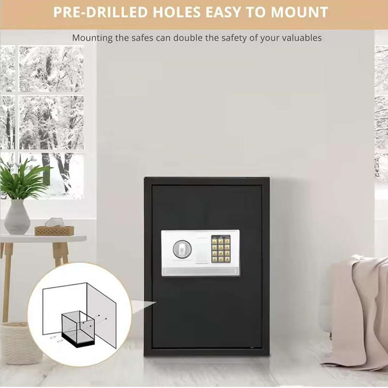 Electronic Safe Box with Combination Lock & Removable Shelf  40.3x50.1x33cm Heavy-Duty Security Saf