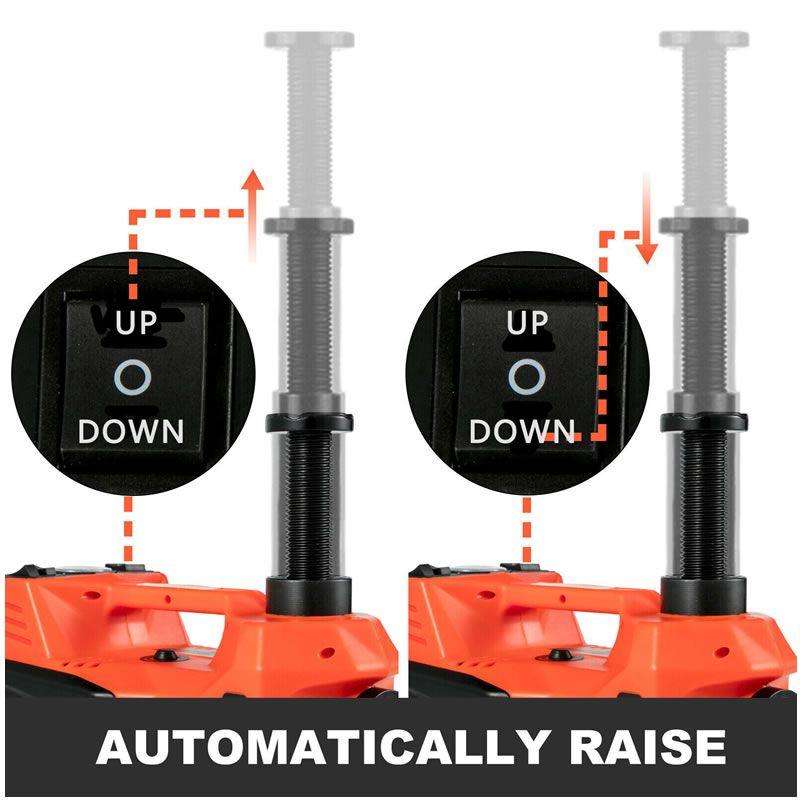 5 Ton 12V Electric Hydraulic Floor Jack Set with Impact Wrench  JG20375053 Car Lifting Kit with LED