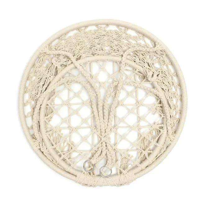 Hand-Woven Cotton Rope Hanging Hammock Chair - Single Person Swing Seat for Indoor & Outdoor Relaxat