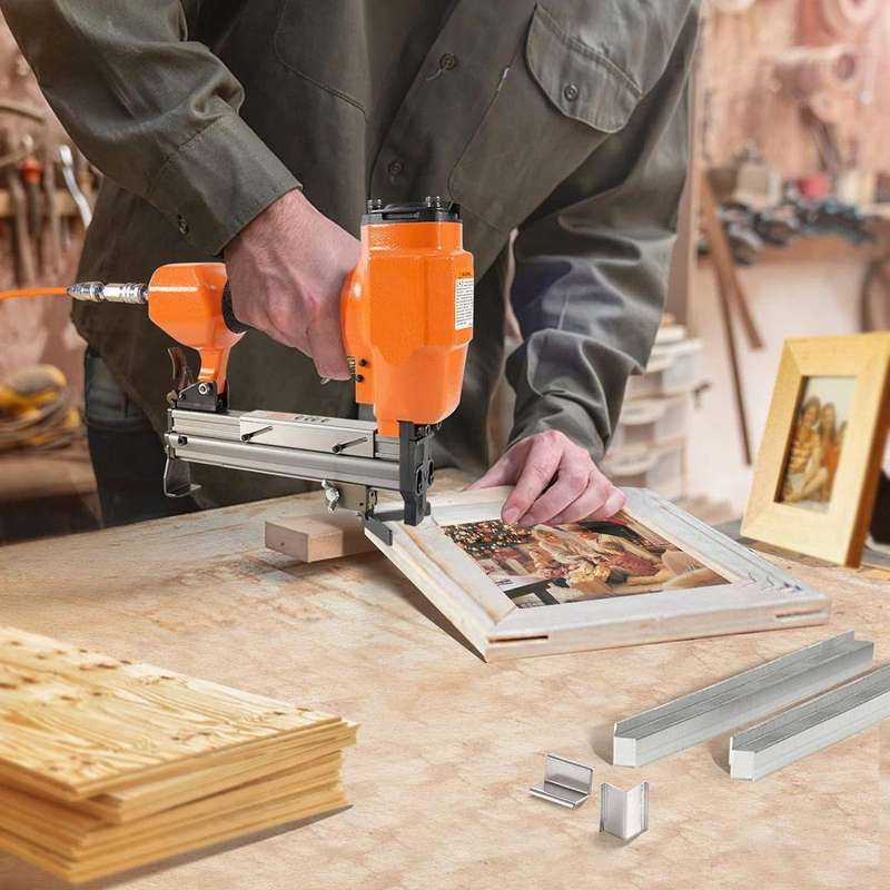 Professional 18GA Air Nailer & Stapler Gun  Dual Function Pneumatic Tool for Woodworking & Upholste