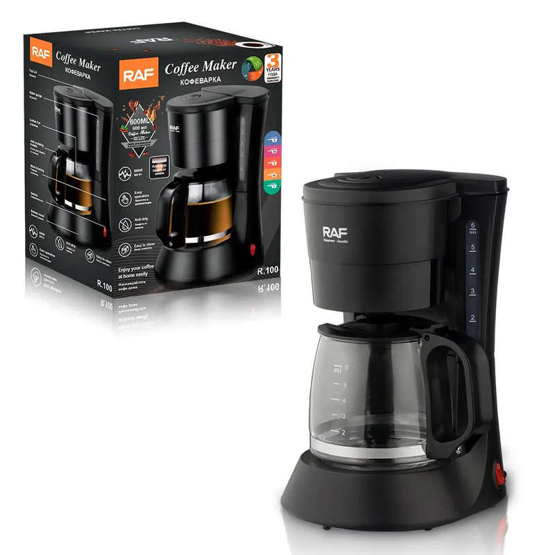 RAF 4-Cup Drip Coffee Maker Machine  Compact & Easy Brew, 650W