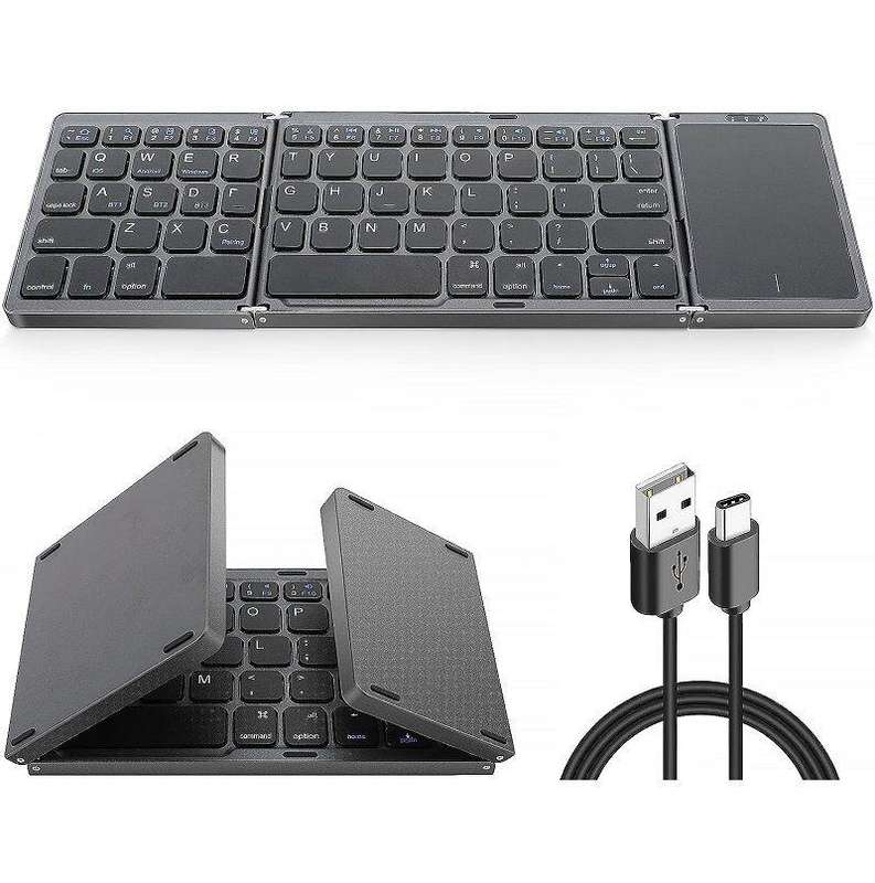 Wireless Bluetooth Keyboard with Touch Mouse Pad  Slim, Portable Keyboard for Smart TVs, Tablets,