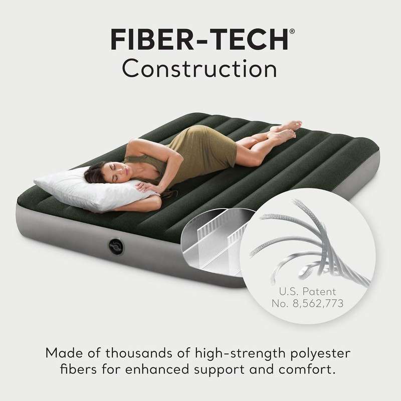 Intex Double Dura-Beam Downy Airbed - Superior Comfort & Portability for Any Occasion