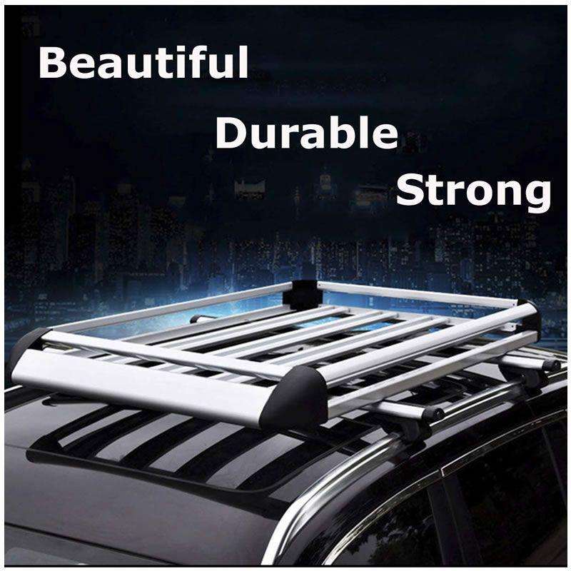 140x100cm Universal Aluminum Roof Rack for SUV  Heavy-Duty Luggage Carrier | Adjustable Cross Bars