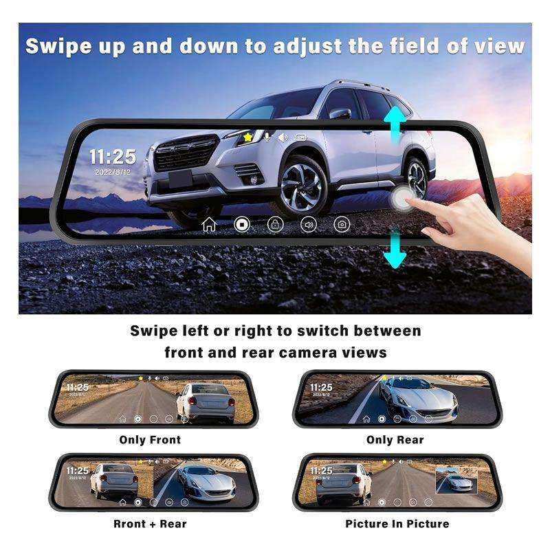 9-Inch Starlight Night Vision Dash Camera  Full HD 1080p Car DVR with Wide-Angle Lens & Loop Record
