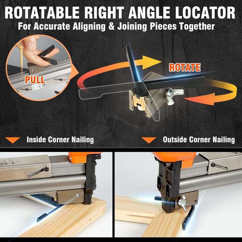 Professional 18GA Air Nailer & Stapler Gun  Dual Function Pneumatic Tool for Woodworking & Upholste