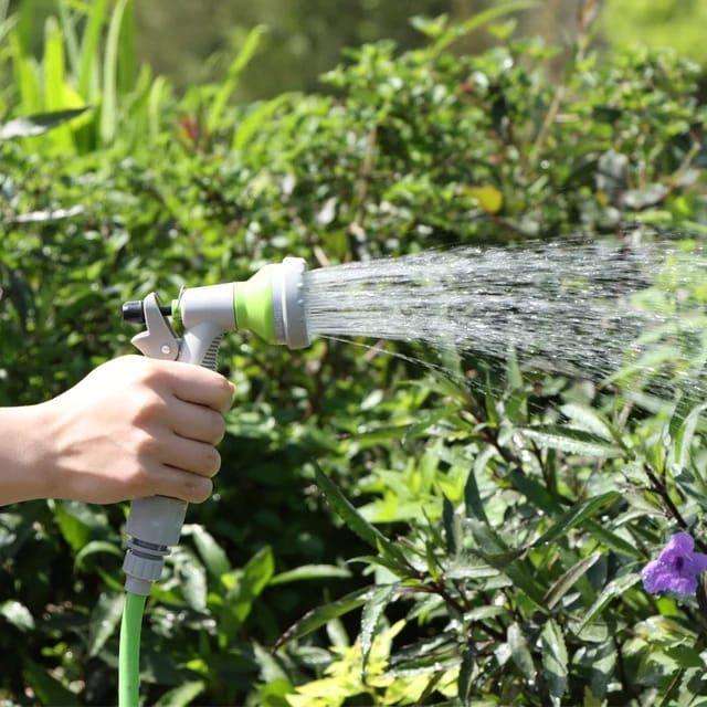 Portable Retractable Garden Hose & Reel with Multi-Pattern Spray Nozzle - Compact Watering Solution