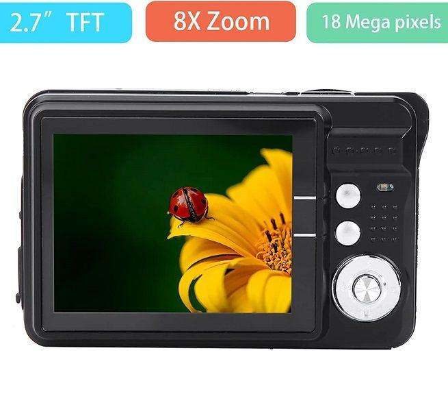 48MP HD Digital Camcorder  2.7" LCD Screen, 8X Zoom, 1080p Video Recording