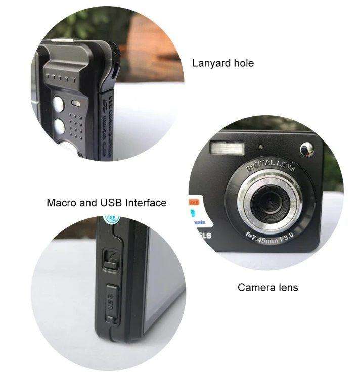 48MP HD Digital Camcorder  2.7" LCD Screen, 8X Zoom, 1080p Video Recording
