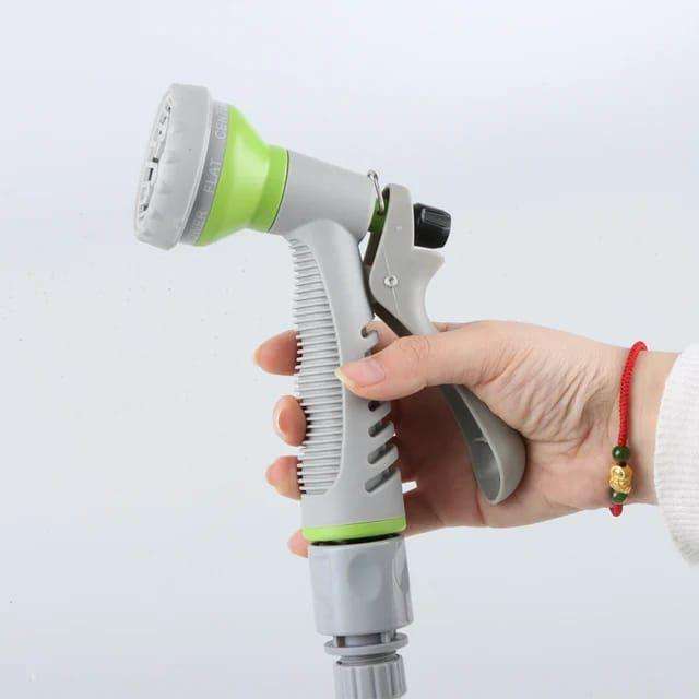 Portable Retractable Garden Hose & Reel with Multi-Pattern Spray Nozzle - Compact Watering Solution
