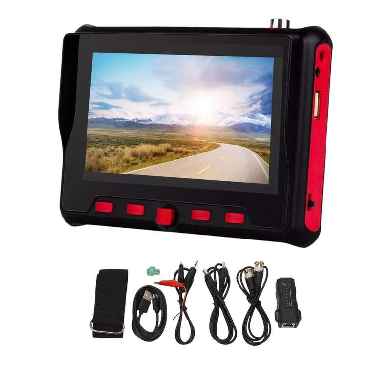 4.3" HD CCTV Camera Tester 4-in-1  CVBS, AHD, CVI & TVI Security Camera Tester Tool