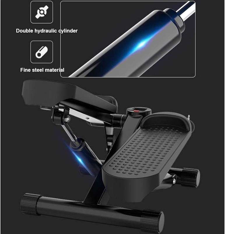 Well Care Mini Stepper Exercise Machine with Resistance Bands  Compact Home Fitness Trainer for Car