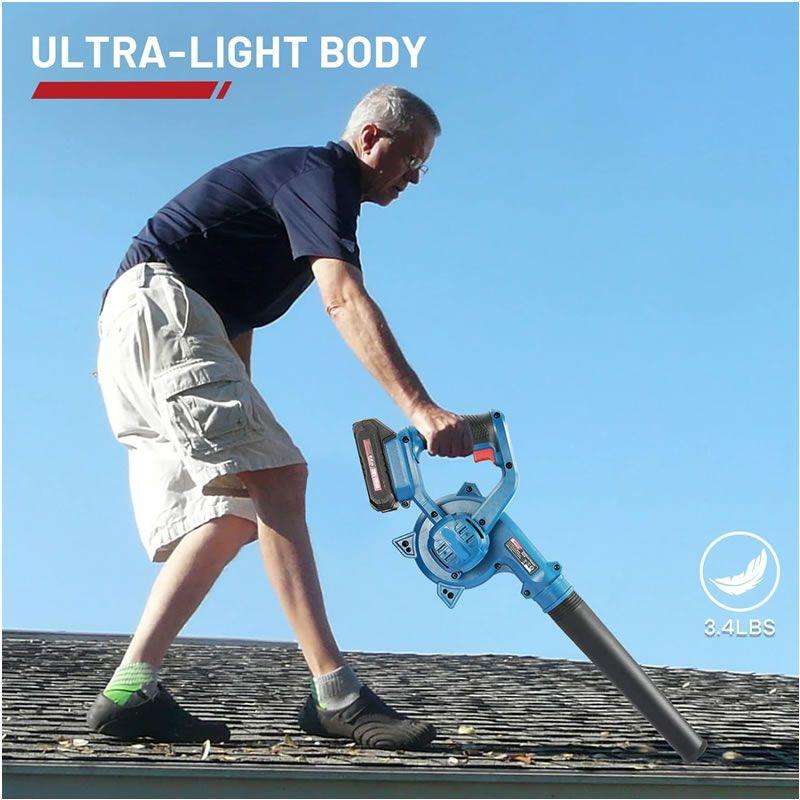 20V Cordless Electric Air Blower  SBLOWC002 Lightweight Leaf & Dust Blower with Rechargeable Lithiu