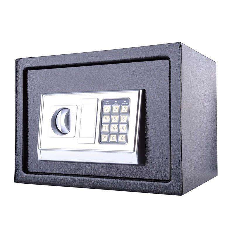 Durable Digital Electronic Safe Box with Keypad & Tubular Keys  4mm Steel