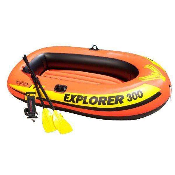 Intex Explorer 300 Inflatable Boat Set  3-Person Raft with Oars & Pump
