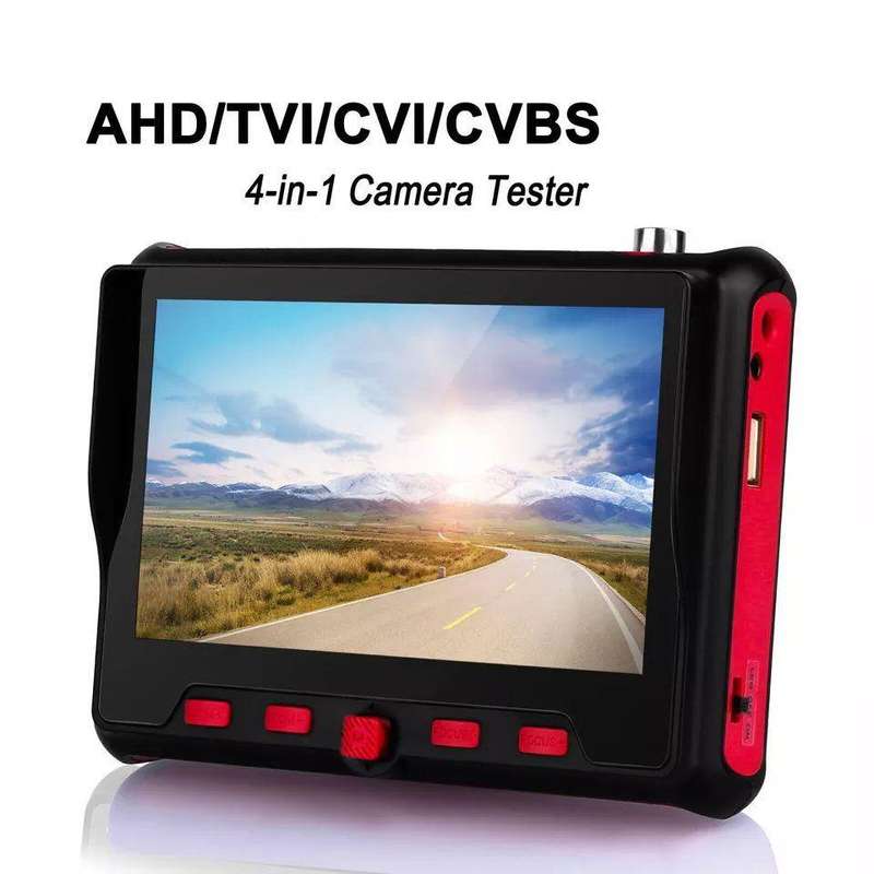 4.3" HD CCTV Camera Tester 4-in-1  CVBS, AHD, CVI & TVI Security Camera Tester Tool