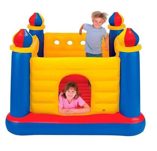 Intex JumpOLene Castle Bouncer  Inflatable Kids Playhouse (69, Ages 36) with CrawlThru Door