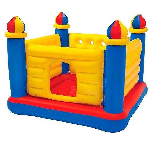Intex JumpOLene Castle Bouncer  Inflatable Kids Playhouse (69, Ages 36) with CrawlThru Door