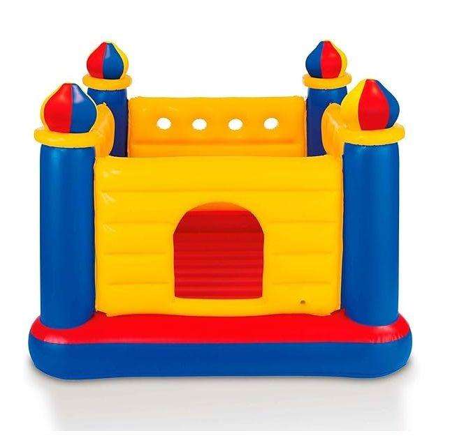 Intex JumpOLene Castle Bouncer  Inflatable Kids Playhouse (69, Ages 36) with CrawlThru Door