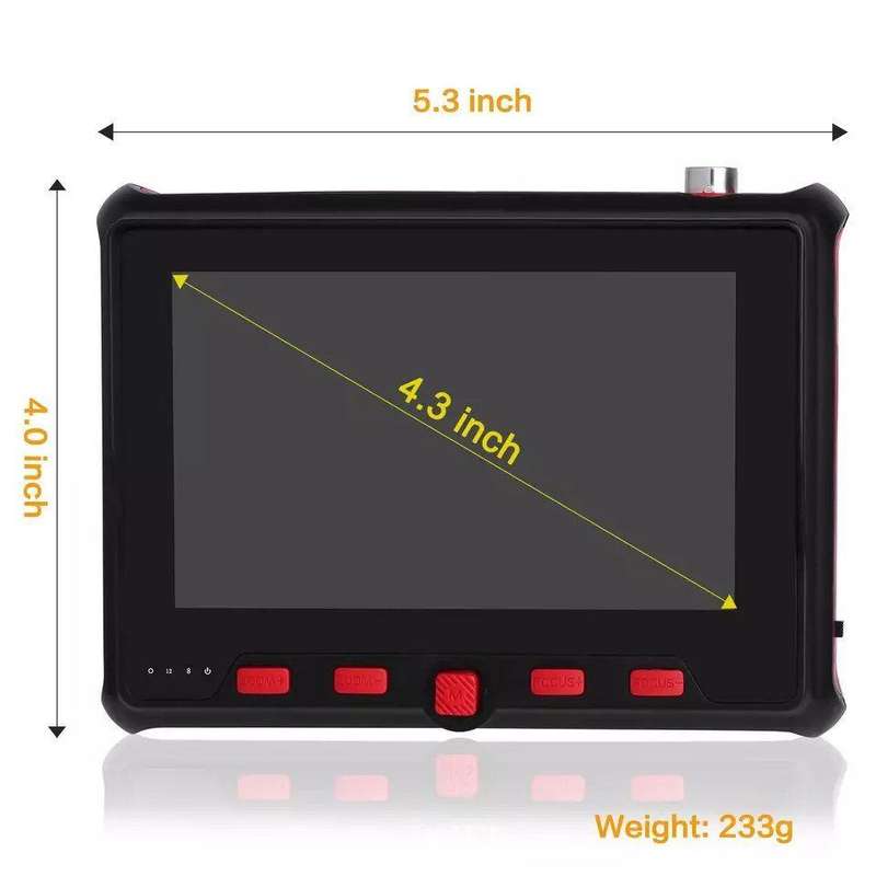 4.3" HD CCTV Camera Tester 4-in-1  CVBS, AHD, CVI & TVI Security Camera Tester Tool