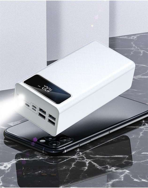 40,000mAh Portable Power Bank with USB A, USB-C & Micro Charging Ports  High-Capacity, Universal Ch