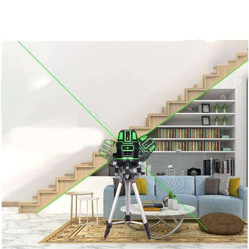 360° Self-Leveling Laser Level Line 5 Tool  High-Precision Outdoor Measurement Device with Tripod M