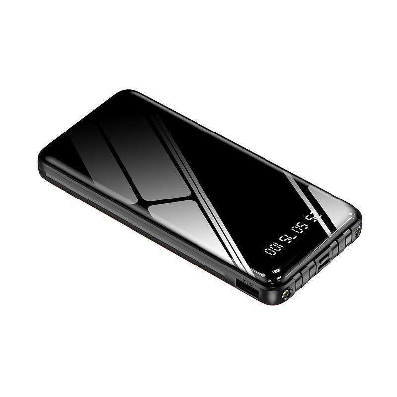 Power Bank 20,000mAh with 4 Built-in Charging Cables  All-in-One Portable Charger for