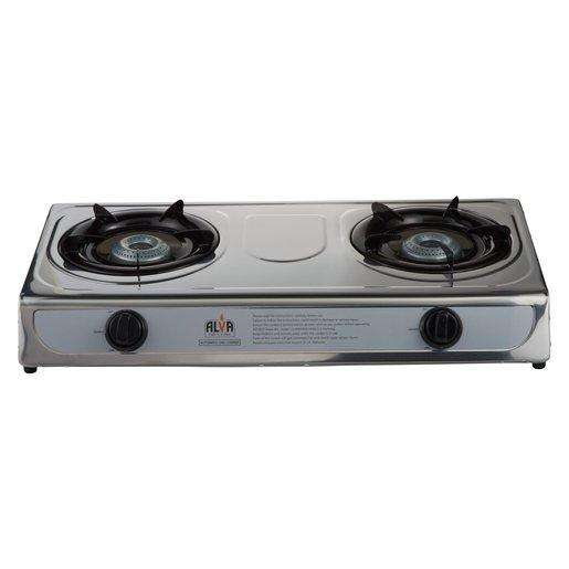 Alva Stainless Steel 2-Burner Gas Stove - Effortless, Quick & Secure Cooking