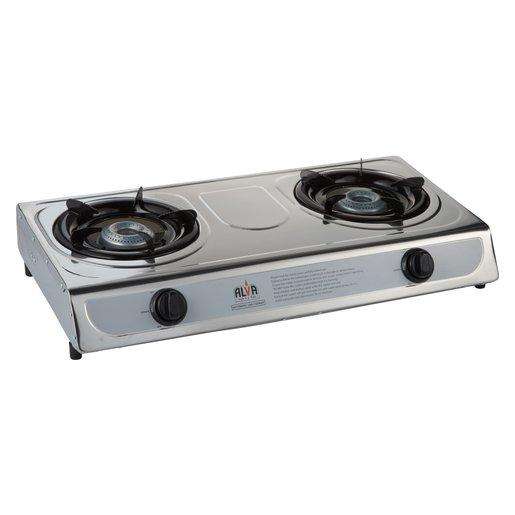 Alva Stainless Steel 2-Burner Gas Stove - Effortless, Quick & Secure Cooking