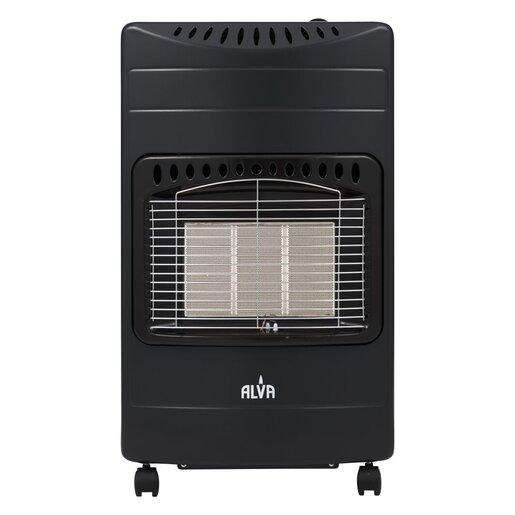 ALVA Black 3-Panel Luxurious Infrared Radiant Gas Heater - Elegant Warmth, Unmatched Safety