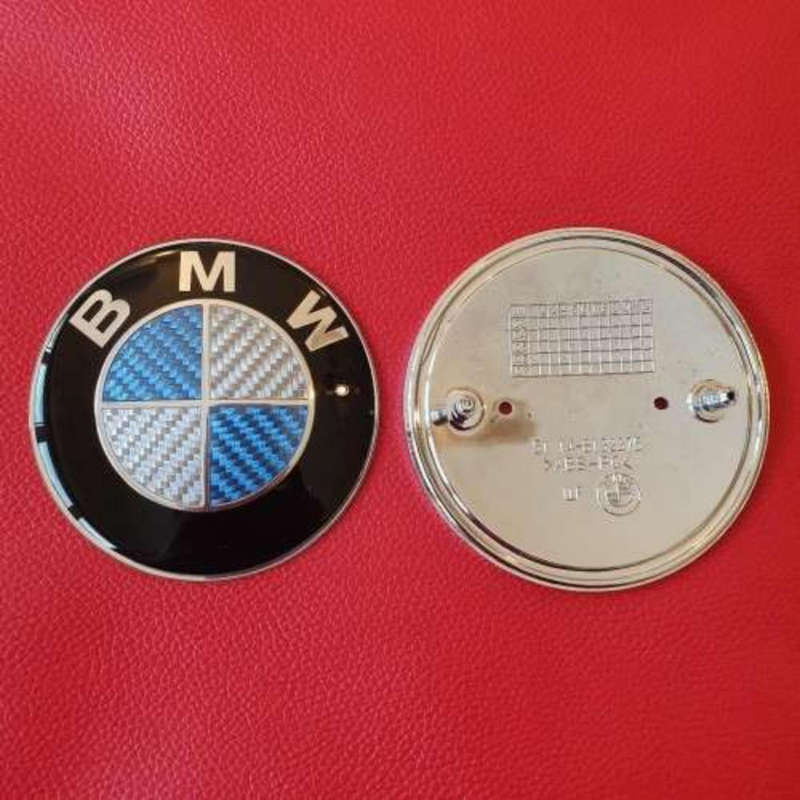 BMW Blue and White Carbon Badges/Roundels (7 piece)