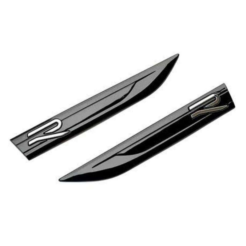 VW R Fender Badges (Silver)