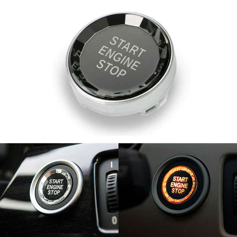 BMW E-series Crystal Start Stop Button (Silver)