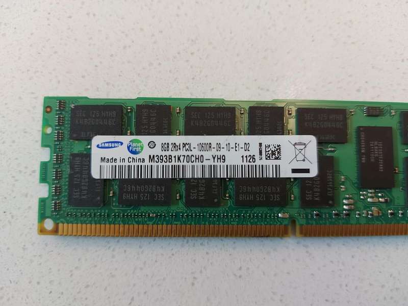 Samsung 8GB 2Rx4 PC3L - 10600R Server Ram