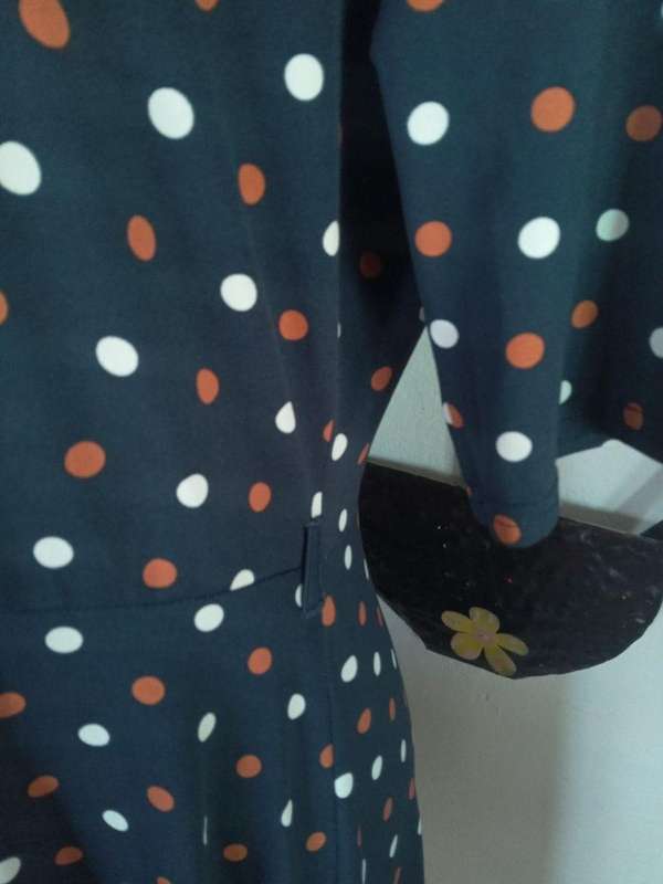 Oakridge Navy Polkadot Dress
