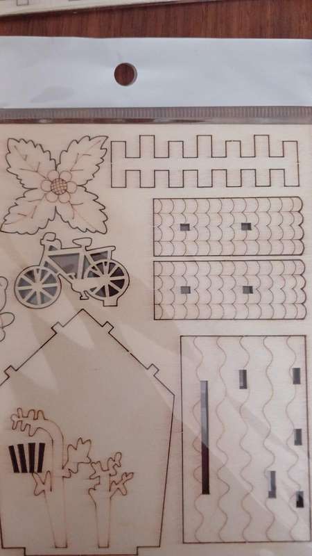 DIY Wooden House Kits for Children  Set of 4 (Puzzle Style)